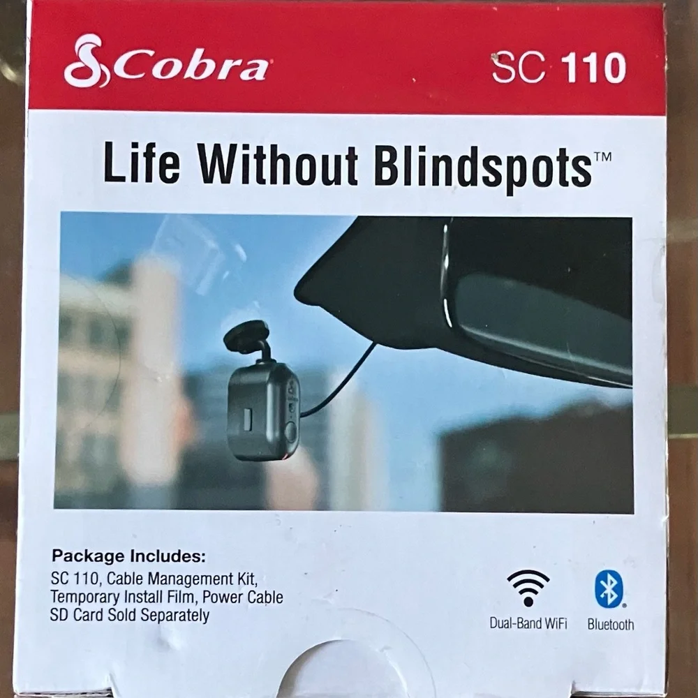 Compact Black Dash Cam with App Connectivity
